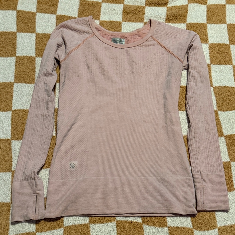 Athleta Light Pink Textured Top